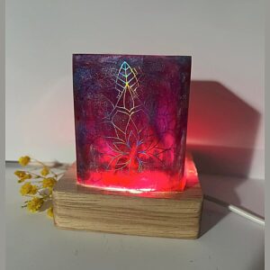 Luminaria Loto holográfico